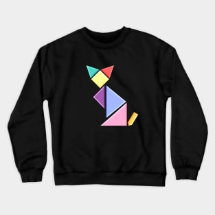 Abstract Cat Art Colorful Artistic Cat Tomtom Crewneck Sweatshirt